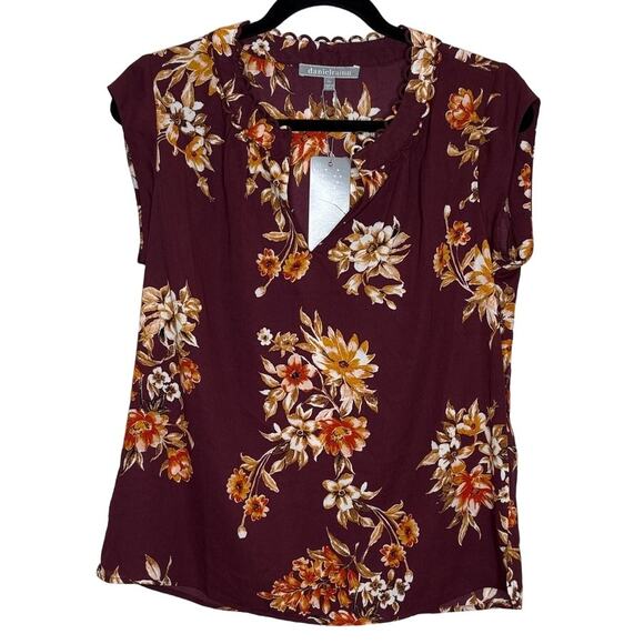 Daniel Rainn Floral Print Sleeveless Blouse - Size PS - Picture 2 of 6